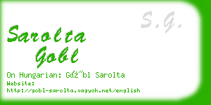 sarolta gobl business card